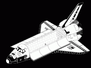 Omalovánka raketoplánu