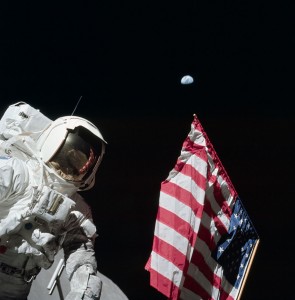 American_Flag_and_Earth_Apollo_17