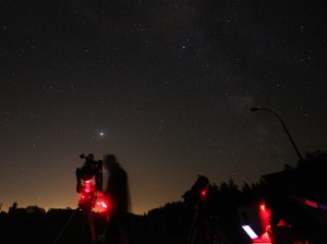 Noční pozorování. Foto M. Adamovský