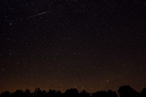 Jeden z jasnějších Perseid v souhvězdí Labutě