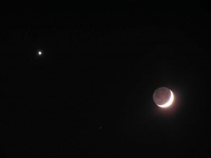 Venuše a Měsíc v souhvězdí Blíženců