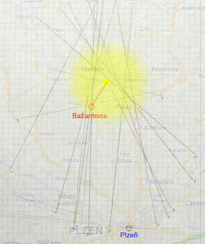 Mapa měření druhé metody